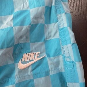 Nike Mens Blue Checkered Woven Shorts FN3098-447 Large New Athletic Gym Workout